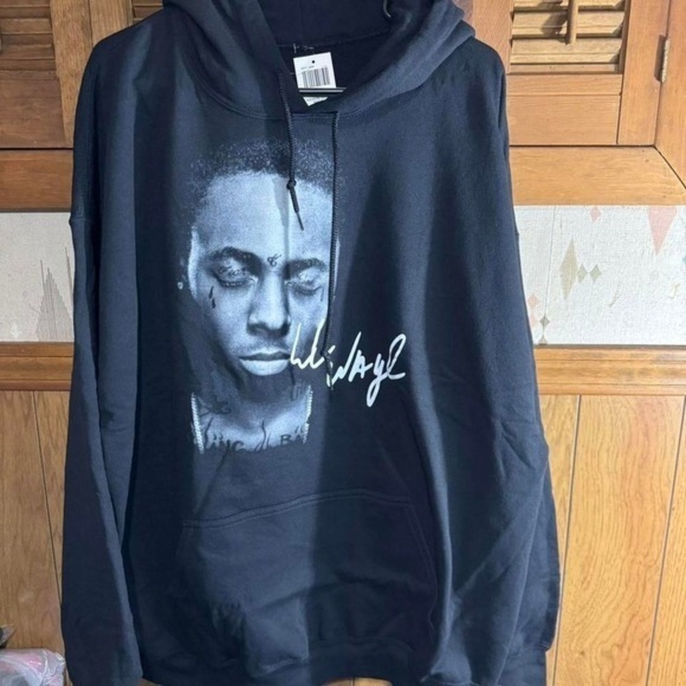 Lil Wayne black & white hoodie "Tha Greatest Rapper Alive" Size 2XL NWT
